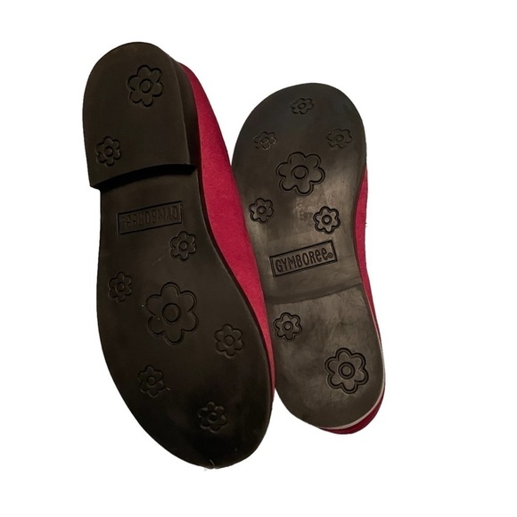 Gymboree Burgundy Satin Like Fabric - Girls Dress Shoes Size 2 - Rhinestones - Picture 5 of 13